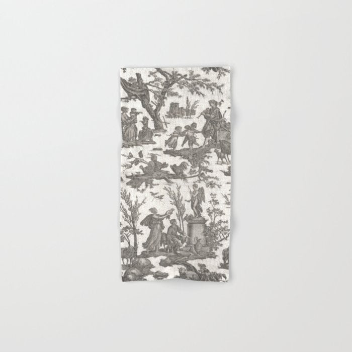 Antique 19th Century French Toile de Jouy Bath Towel Gallery Image 1