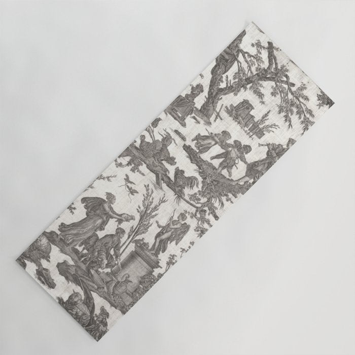 Antique 19th Century French Toile de Jouy Yoga Mat Gallery Image 1