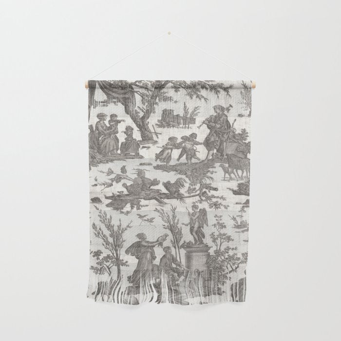 Antique 19th Century French Toile de Jouy Wall Hanging Gallery Image 1