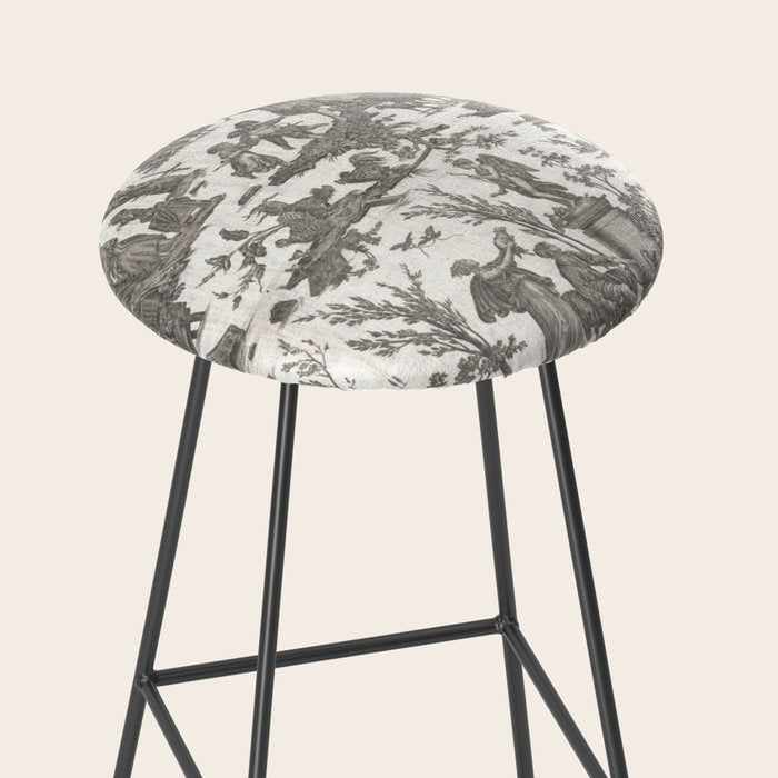 Antique 19th Century French Toile de Jouy Stool Gallery Image 2