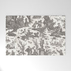 Antique 19th Century French Toile de Jouy Welcome Mat Gallery Image 1