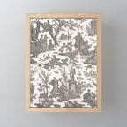 Antique 19th Century French Toile de Jouy Mini Art Print Gallery Image 1