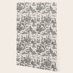 Antique 19th Century French Toile de Jouy Wallpaper Gallery Image 2