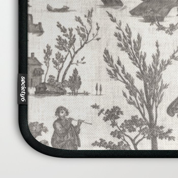 Antique 19th Century French Toile de Jouy Laptop Sleeve Gallery Image 3
