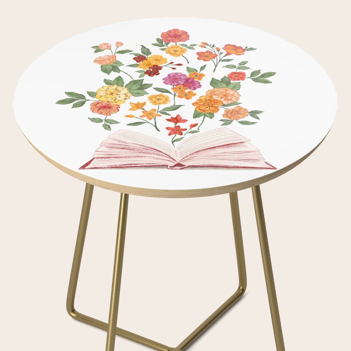 Open book blossom - Orange & pink Side Table Gallery Image 2