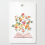 Open book blossom - Orange & pink Cutting Board Gallery Image 1