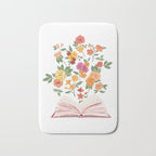 Open book blossom - Orange & pink Bath Mat Gallery Image 1