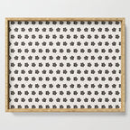 Abstract Black Floral Pattern Serving Tray Gallery Image 1