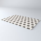 Abstract Black Floral Pattern Rug Gallery Image 3
