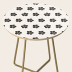 Abstract Black Floral Pattern Side Table Gallery Image 2