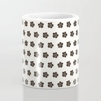 Abstract Black Floral Pattern Coffee Mug Gallery Image 4