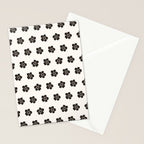 Abstract Black Floral Pattern Stationery Card Gallery Image 2