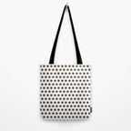 Abstract Black Floral Pattern Tote Bag Gallery Image 2