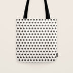 Abstract Black Floral Pattern Tote Bag Gallery Image 1