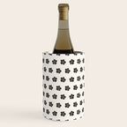 Abstract Black Floral Pattern Wine Chiller Gallery Image 1