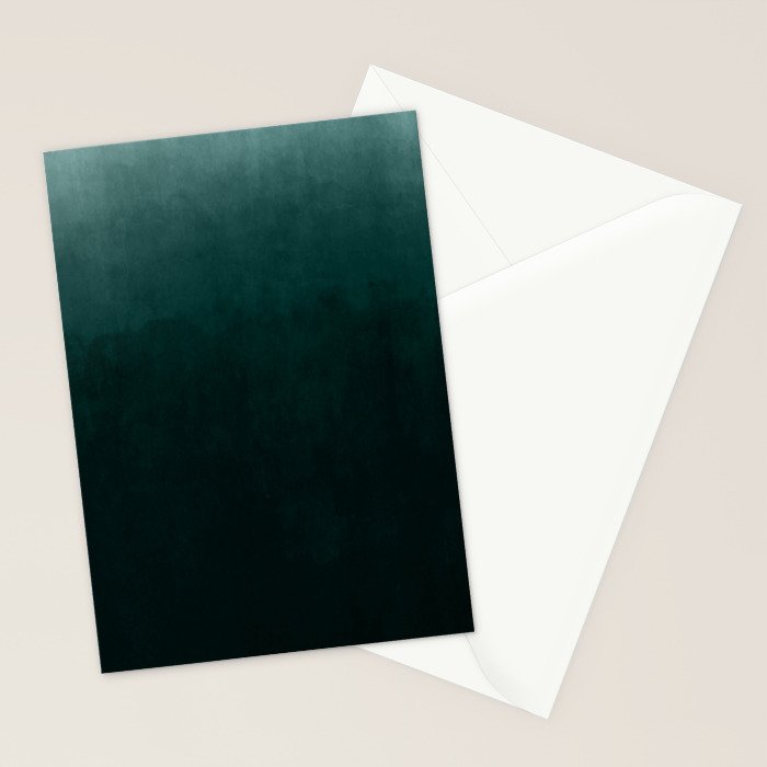 Ombre Emerald Stationery Card Gallery Image 2