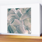 Agate Glow, Abstract Nature Rocks Photography, Texture Graphic Subdued, Grey Pink Geometric Pattern, Eclectic Contemporary Modern Boho Wall Mural Gallery Image 2