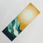 Retro Mountain Sunset Yoga Mat Gallery Image 1