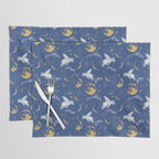Celestial Pigs lunar blue Placemat Gallery Image 1