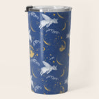 Celestial Pigs lunar blue Travel Mug Gallery Image 3