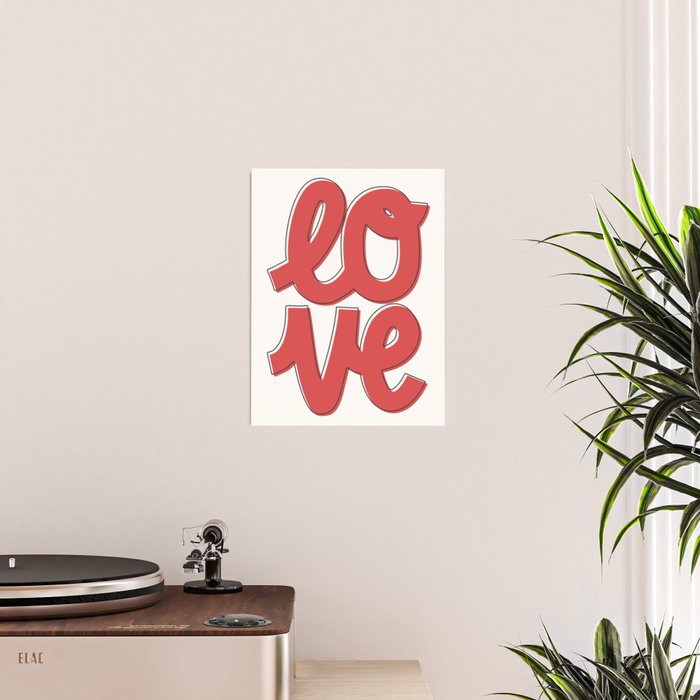 Love Script Red Poster Gallery Image 2