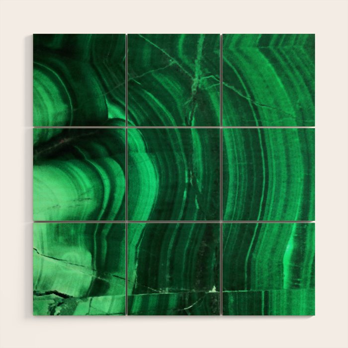 Malachite Texture Wood Wall Art Gallery Image 1