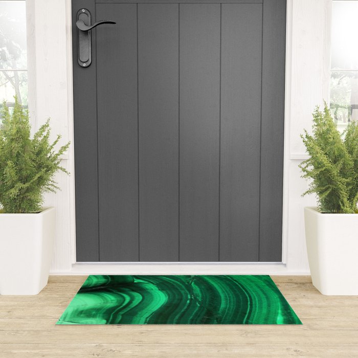 Malachite Texture Welcome Mat Gallery Image 3