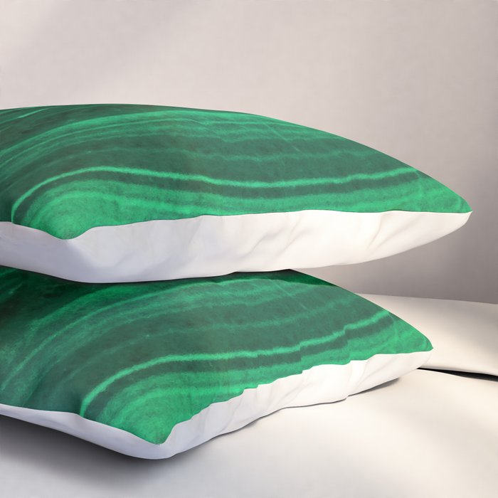 Malachite Texture Pillow Sham Gallery Image 3