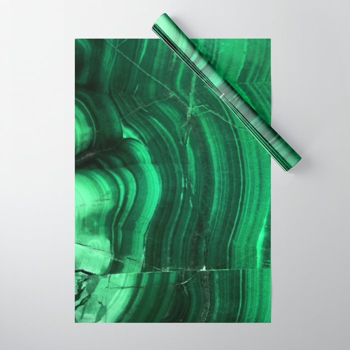 Malachite Texture Wrapping Paper Gallery Image 1