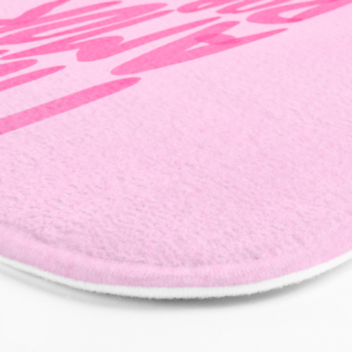 Pink Maximalist Quote - More Amor Bath Mat Gallery Image 3