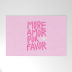 Pink Maximalist Quote - More Amor Welcome Mat Gallery Image 1