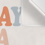 TODAY IS A GOOD DAY peach pink green blue yellow motivational typography inspirational quote decor Wall Tapestry Gallery Image 3