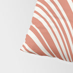Wavy Stripes XLVII - Brick Red Pillow Sham Gallery Image 4