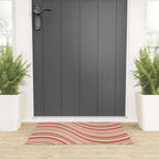 Wavy Stripes XLVII - Brick Red Welcome Mat Gallery Image 3