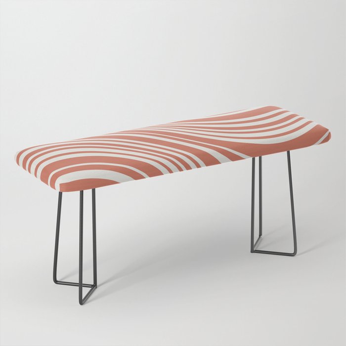 Wavy Stripes XLVII - Brick Red Bench Gallery Image 1