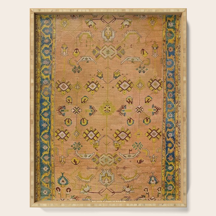 Persian Heritage Rug Design in Warm Earth Tones Serving Tray Gallery Image 1