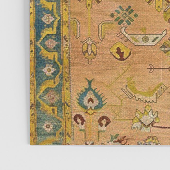 Persian Heritage Rug Design in Warm Earth Tones Poster Gallery Image 3