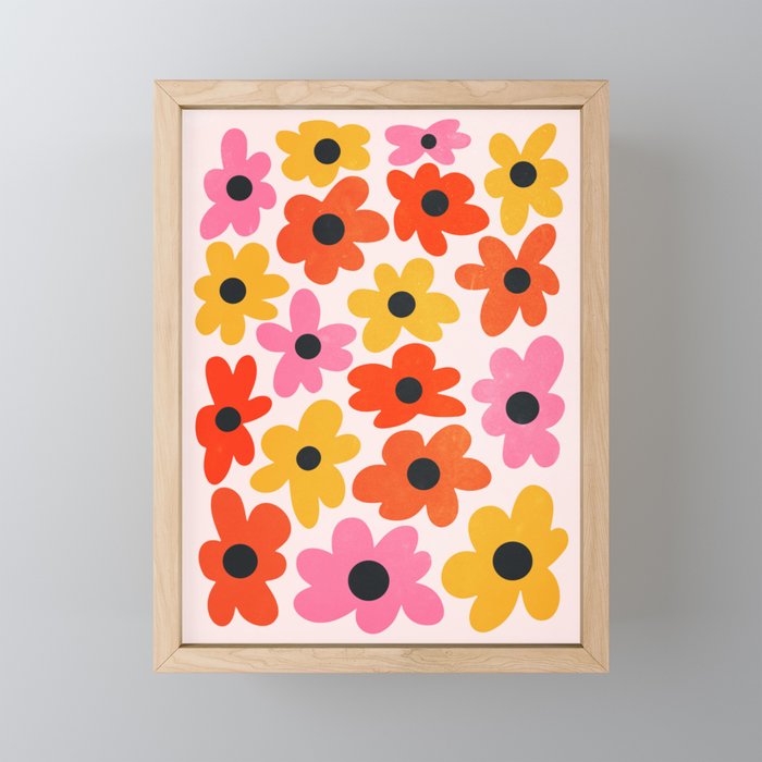 Retro Flowers: Pastel Edition Mini Art Print Gallery Image 1