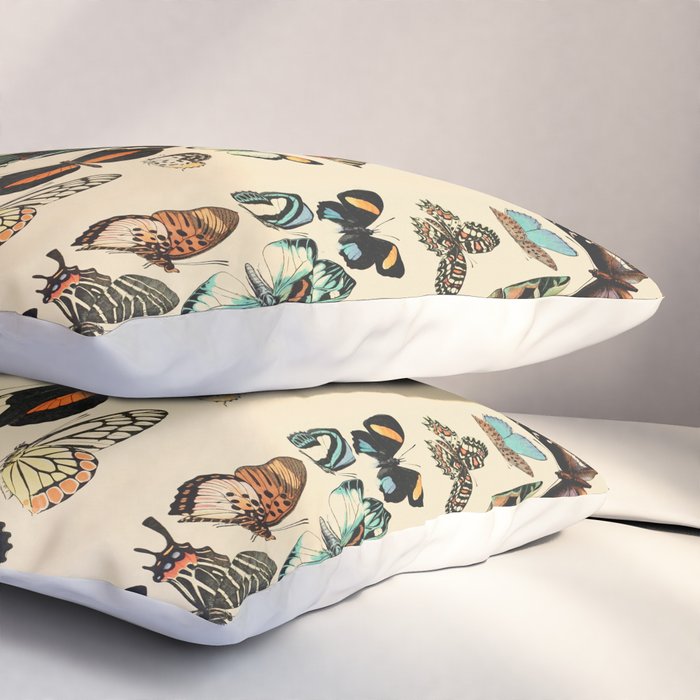 Papillon I Vintage French Butterfly Charts by Adolphe Millot Pillow Sham Gallery Image 3