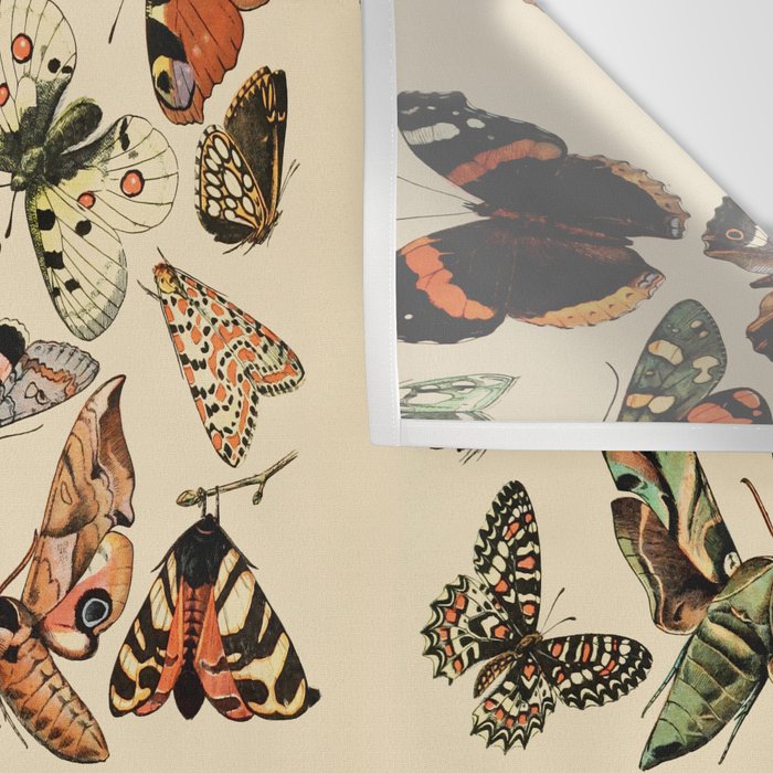 Papillon I Vintage French Butterfly Charts by Adolphe Millot Wall Tapestry Gallery Image 3