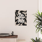 This Must Be The Place - 70s, Vintage, Retro, Abstract Pattern (Black & Beige) Poster Gallery Image 2