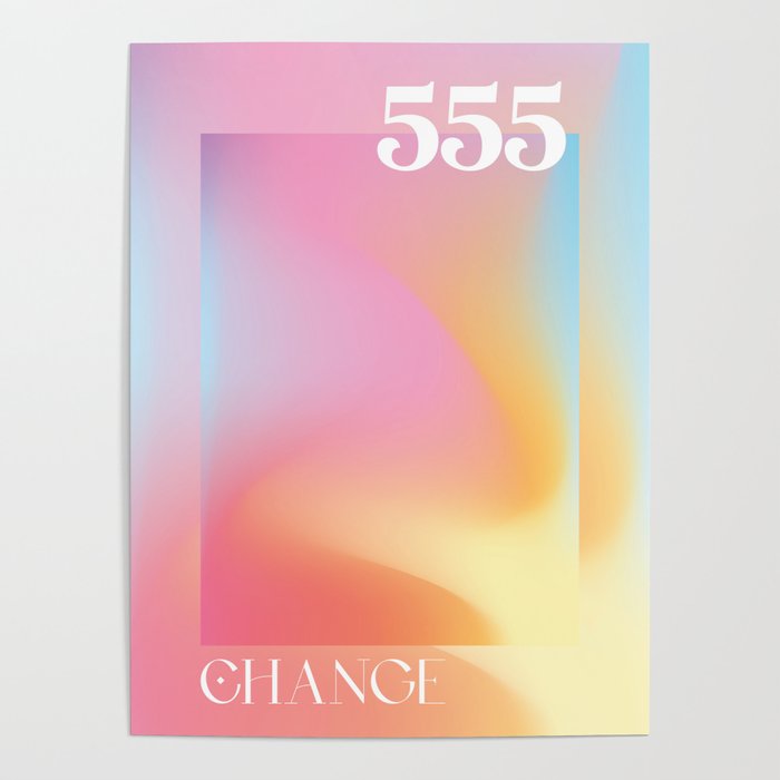 Gradient Angel Number 555 Change Poster Gallery Image 4
