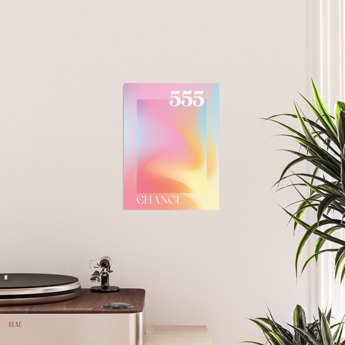Gradient Angel Number 555 Change Poster Gallery Image 2