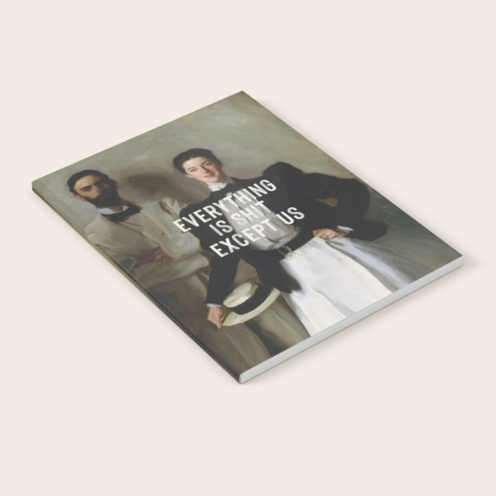 Everything Is Shit Except Us - Funny Love Quote Notebook Gallery Image 2
