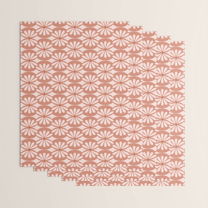Solstice Boho Geometric Terra Cotta Blush Wrapping Paper Gallery Image 3