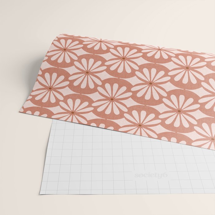 Solstice Boho Geometric Terra Cotta Blush Wrapping Paper Gallery Image 2