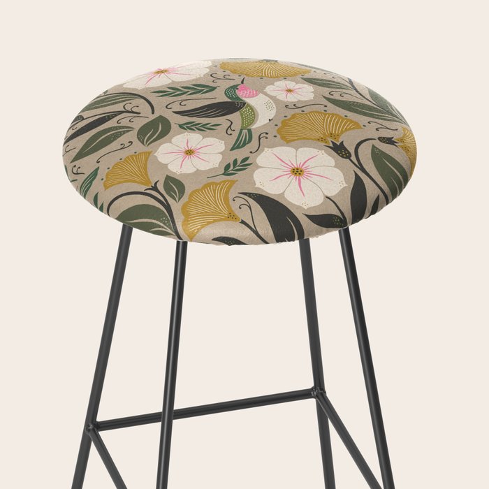 Hummingbird and Flowers Stool Gallery Image 2