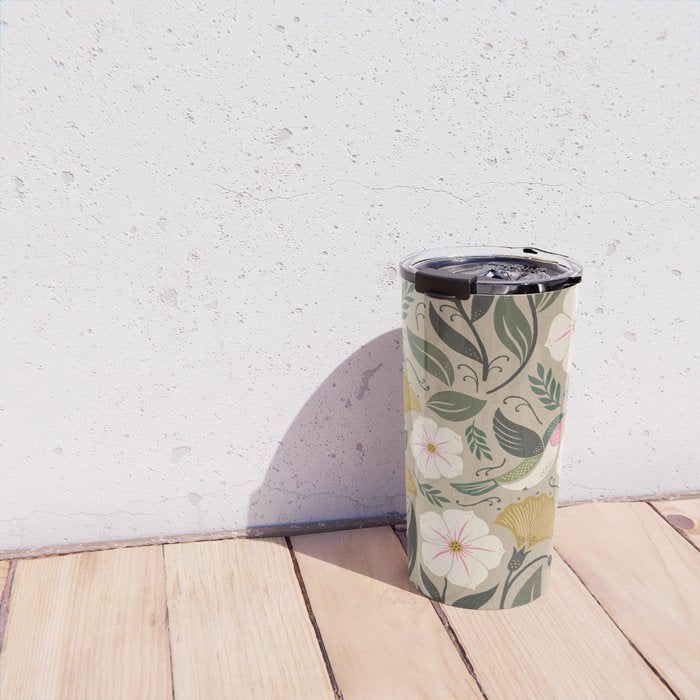 Hummingbird and Flowers Travel Mug Gallery Image 4
