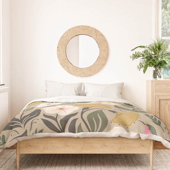 Hummingbird and Flowers Duvet Cover Gallery Image 3