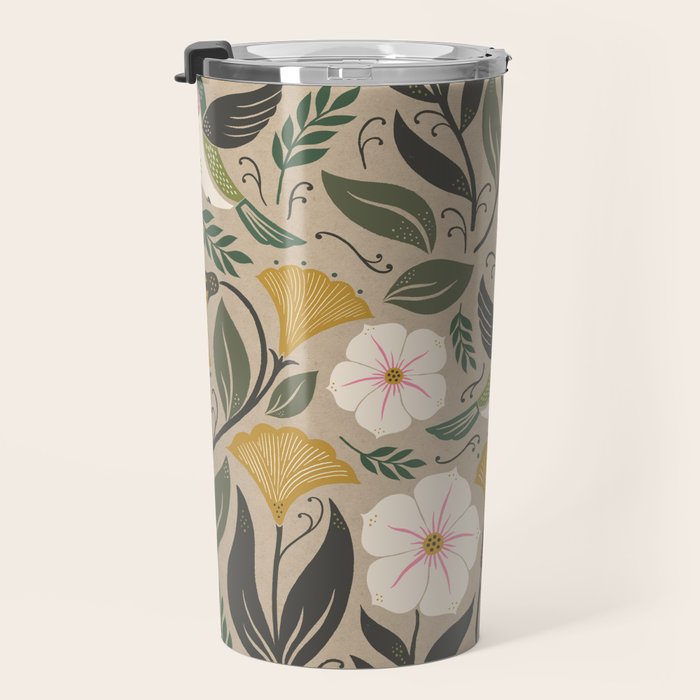 Hummingbird and Flowers Travel Mug Gallery Image 3